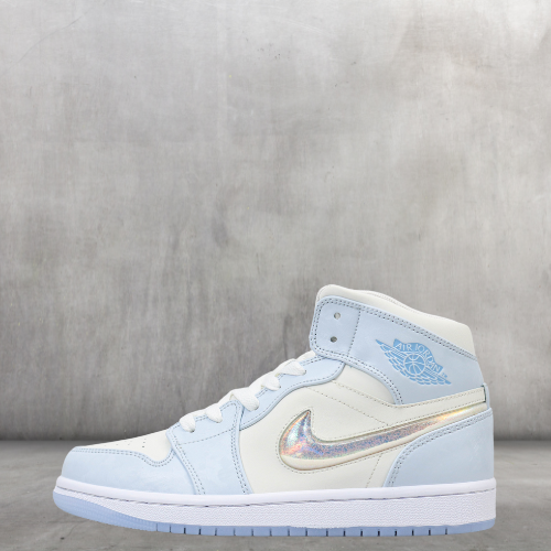 Air Jordan 1 Mid Ice Blue - Choks Exclusive