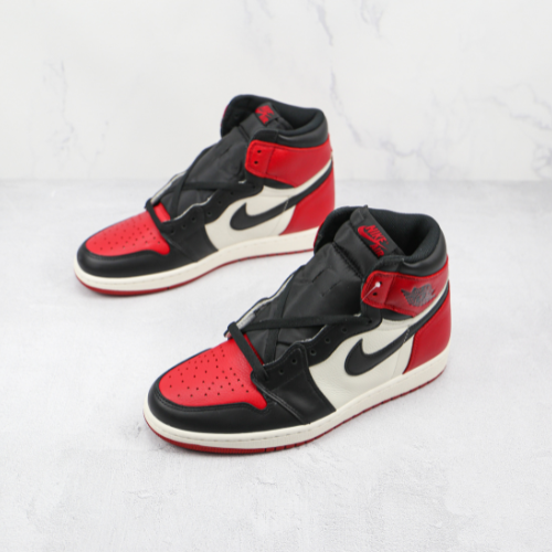 Air Jordan 1 High OG “ Bred Toe " - Choks Exclusive