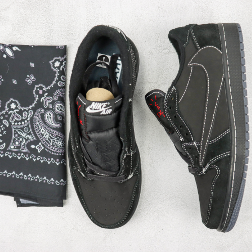 Travis Scott x Air Jordan 1 Low Black Phantom - Choks Exclusive