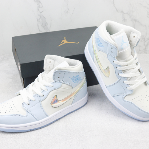 Air Jordan 1 Mid Ice Blue - Choks Exclusive